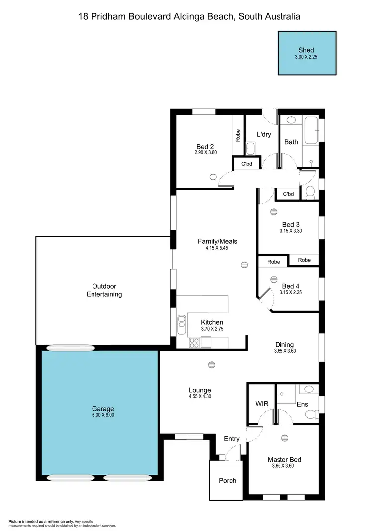 Floorplan of Homely house listing, 18 Pridham Boulevard, Aldinga Beach SA 5173