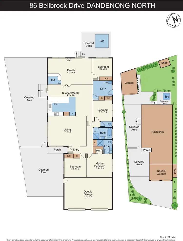 Floorplan of Homely house listing, 86 Bellbrook Drive, Dandenong North VIC 3175