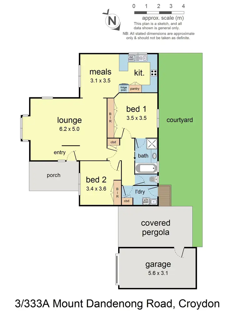 Floorplan of Homely unit listing, 3/333A Mt Dandenong Road, Croydon VIC 3136