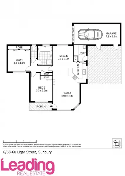 Floorplan of Homely unit listing, Unit 6/58-60 Ligar Street, Sunbury VIC 3429