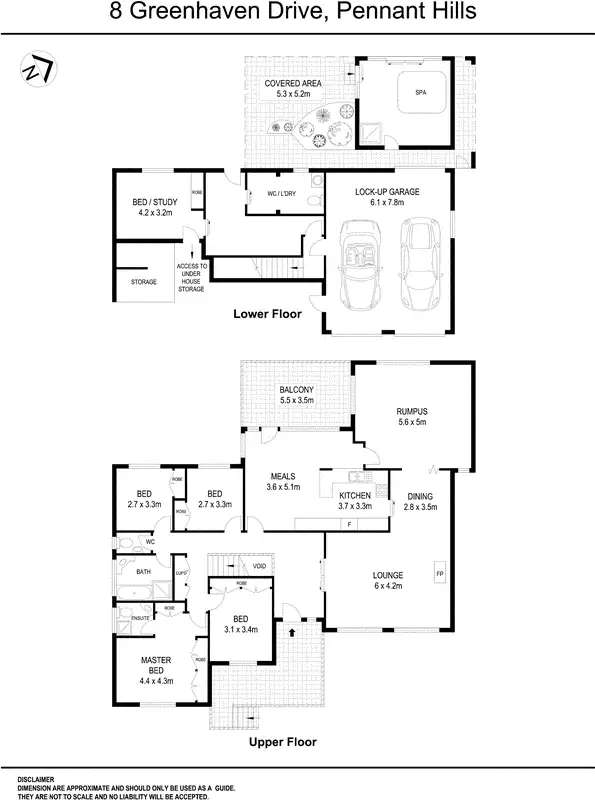 Floorplan of Homely house listing, 8 Greenhaven Drive, Pennant Hills NSW 2120