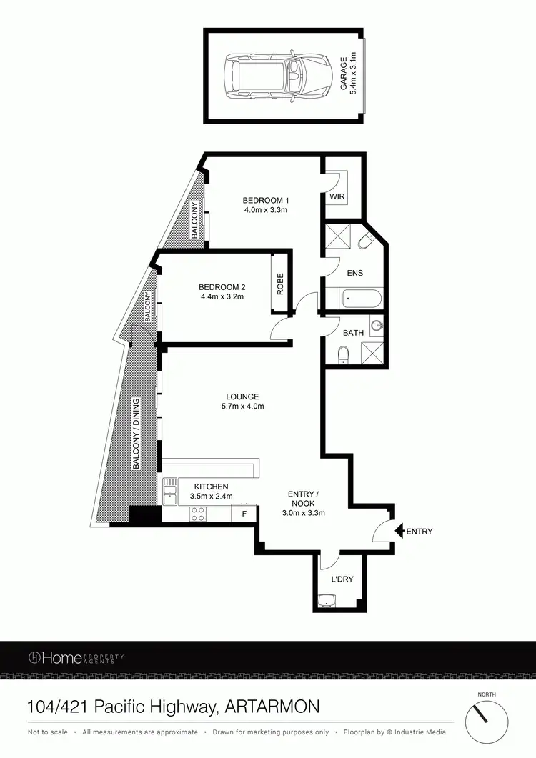 Floorplan of Homely apartment listing, 104/421 Pacific Highway, Artarmon NSW 2064