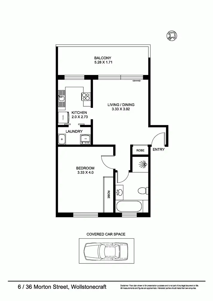 Floorplan of Homely apartment listing, 6/36 Morton Street, Wollstonecraft NSW 2065