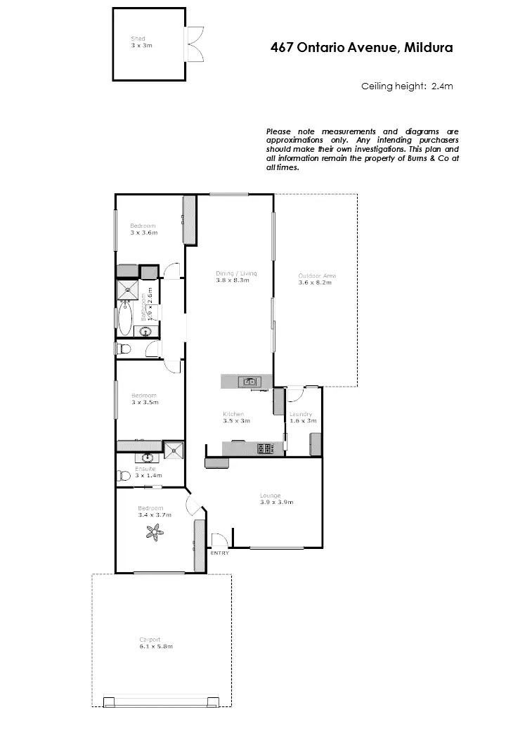 Floorplan of Homely house listing, 467 Ontario Avenue, Mildura VIC 3500