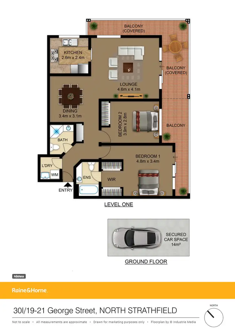 Floorplan of Homely apartment listing, 30I 19-21 George Street, North Strathfield NSW 2137