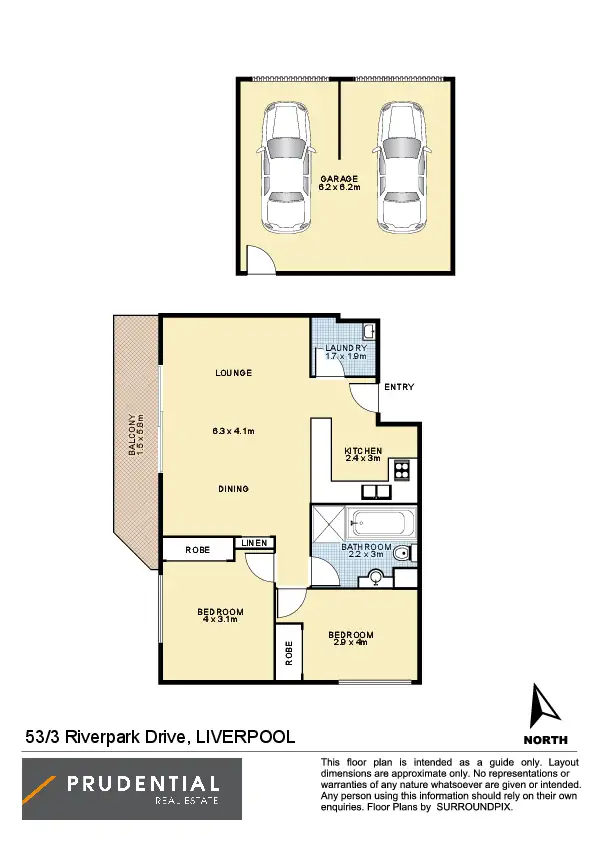 Floorplan of Homely apartment listing, 53/3 Riverpark Drive, Liverpool NSW 2170