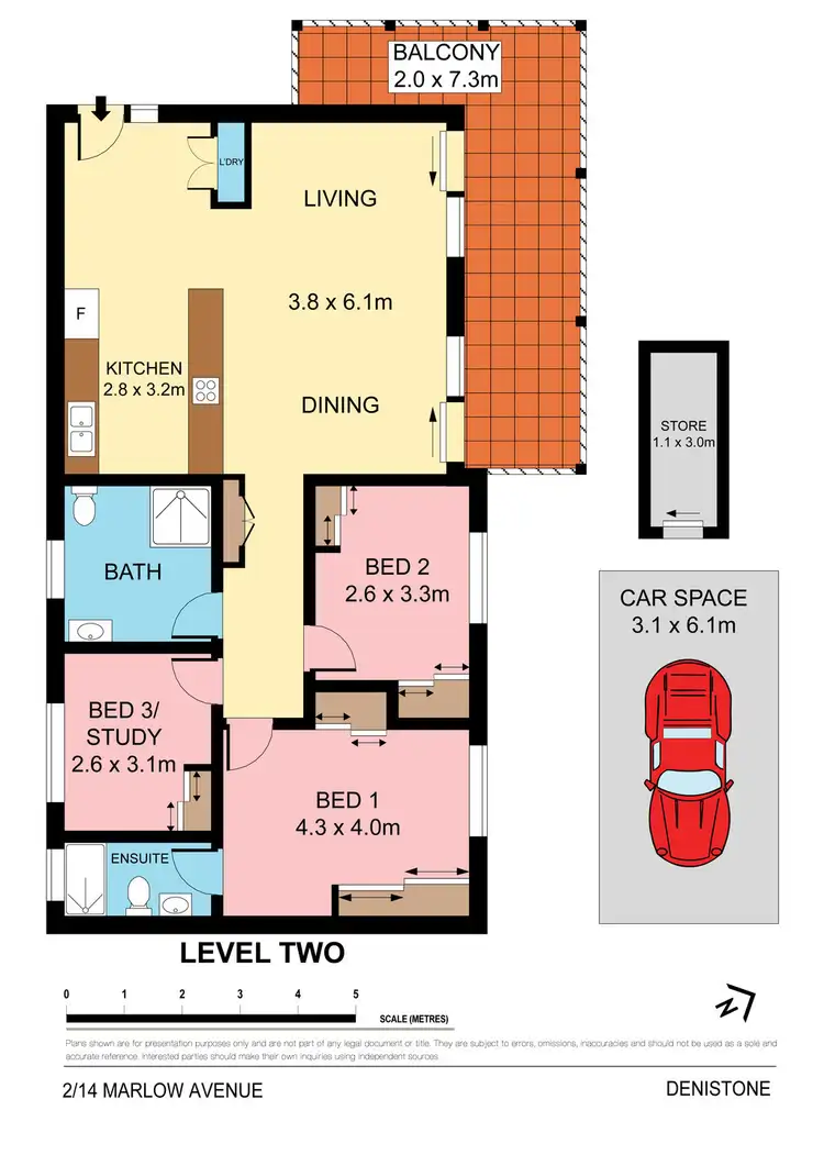 Floorplan of Homely apartment listing, 2/14 Marlow Avenue, Denistone NSW 2114