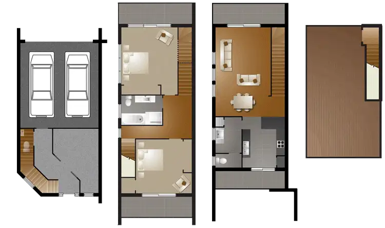 Floorplan of Homely townhouse listing, 56 Dutton  Lane, Ascot Vale VIC 3032