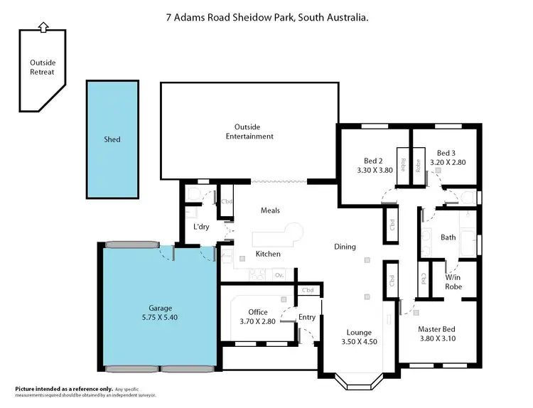 Floorplan of Homely house listing, 7 Adams Road, Sheidow Park SA 5158