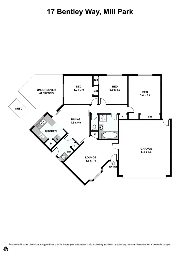 Floorplan of Homely house listing, 17 Bentley Way, Mill Park VIC 3082