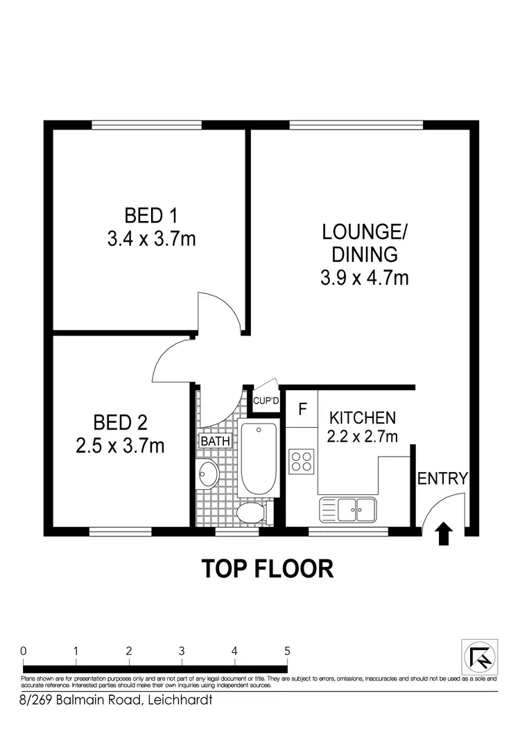 Floorplan of Homely apartment listing, 8/269 Balmain Road, Lilyfield NSW 2040