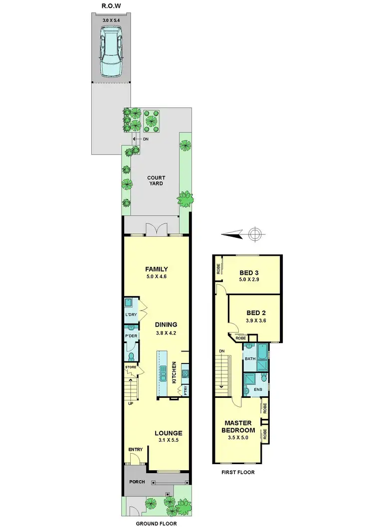 Floorplan of Homely townhouse listing, 104 Pascoe Vale Road, Moonee Ponds VIC 3039