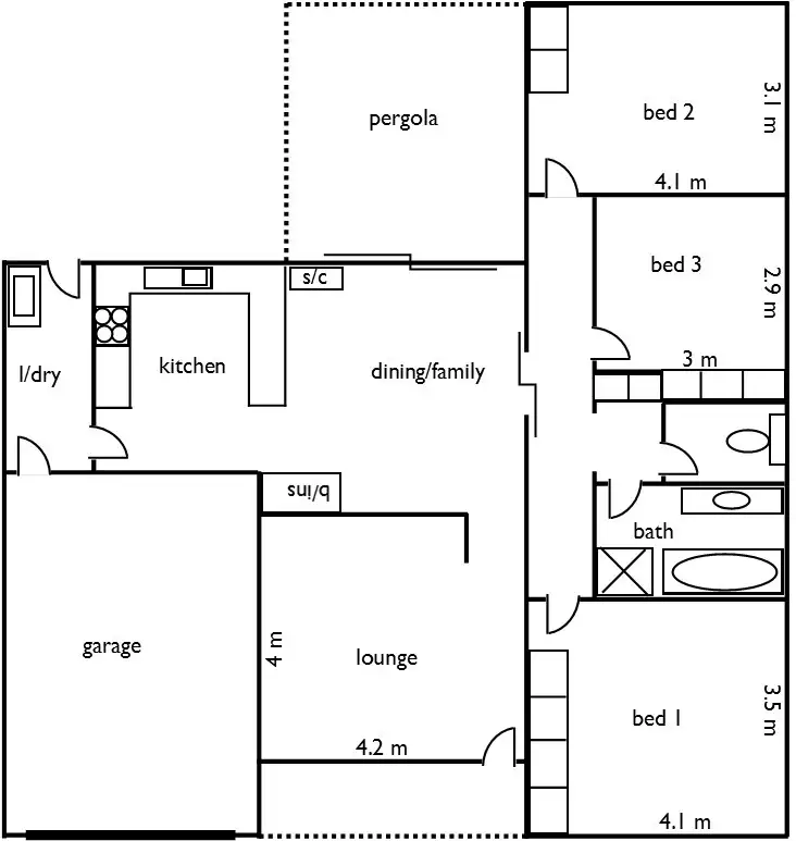 Floorplan of Homely house listing, 11 Brealey Place, Naracoorte SA 5271