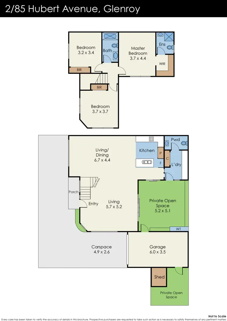 Floorplan of Homely townhouse listing, 2/85 Hubert Avenue, Glenroy VIC 3046