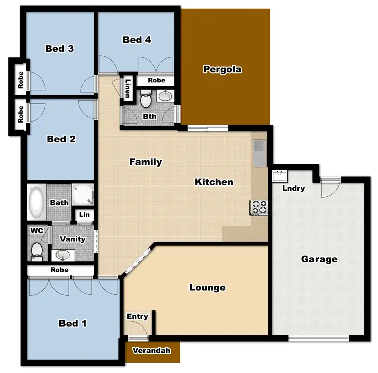 Floorplan of Homely house listing, 3 Davidson Drive, Dubbo NSW 2830