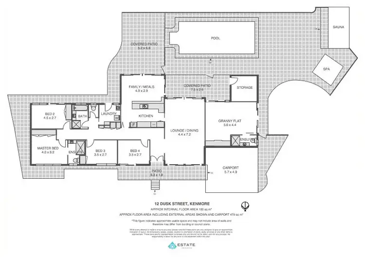 Floorplan of Homely house listing, 12 Dusk Street, Kenmore QLD 4069