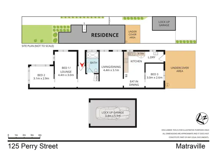 Floorplan of Homely semi-detached listing, 125 Perry Street, Matraville NSW 2036