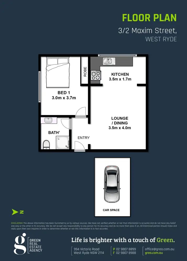 Floorplan of Homely apartment listing, 3/2 Maxim Street, West Ryde NSW 2114