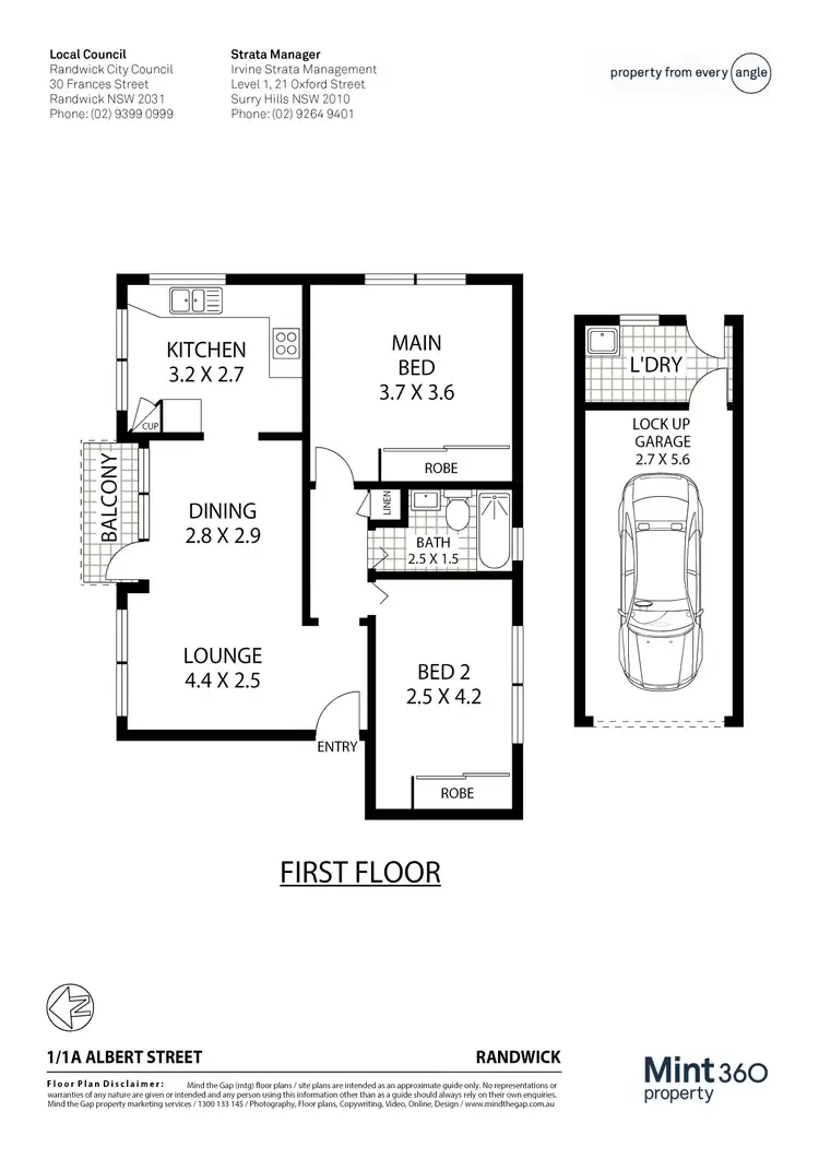 Floorplan of Homely apartment listing, 1/1A Albert Street, Randwick NSW 2031