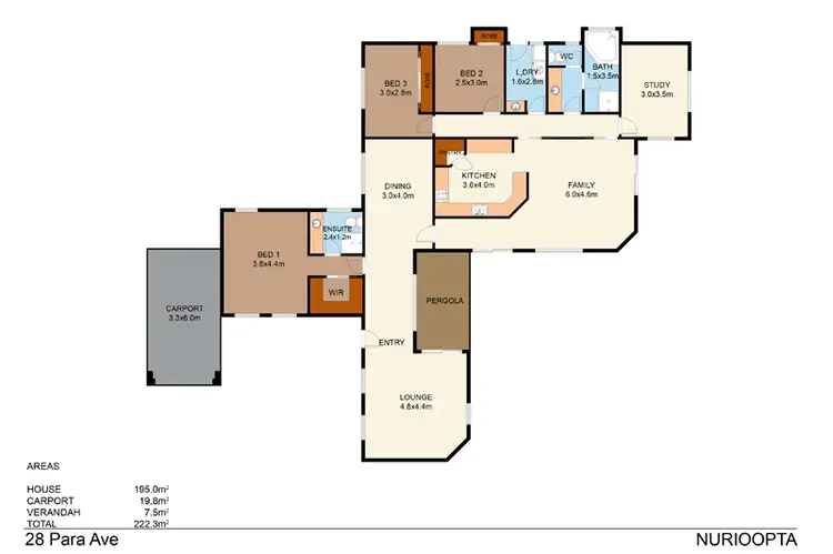 Floorplan of Homely house listing, .28 Para Avenue, Nuriootpa SA 5355