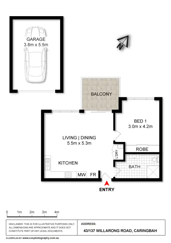 Floorplan of Homely unit listing, 43/137-143 Willarong Road, Caringbah NSW 2229