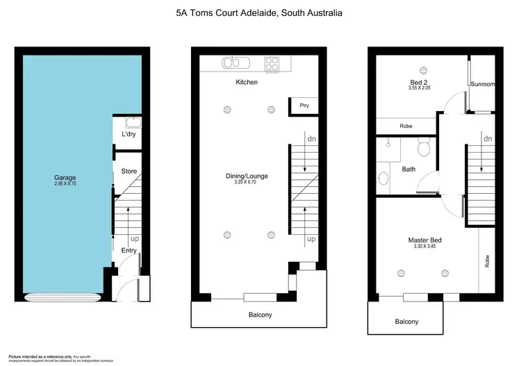 Floorplan of Homely townhouse listing, 5A Toms Court, Adelaide SA 5000