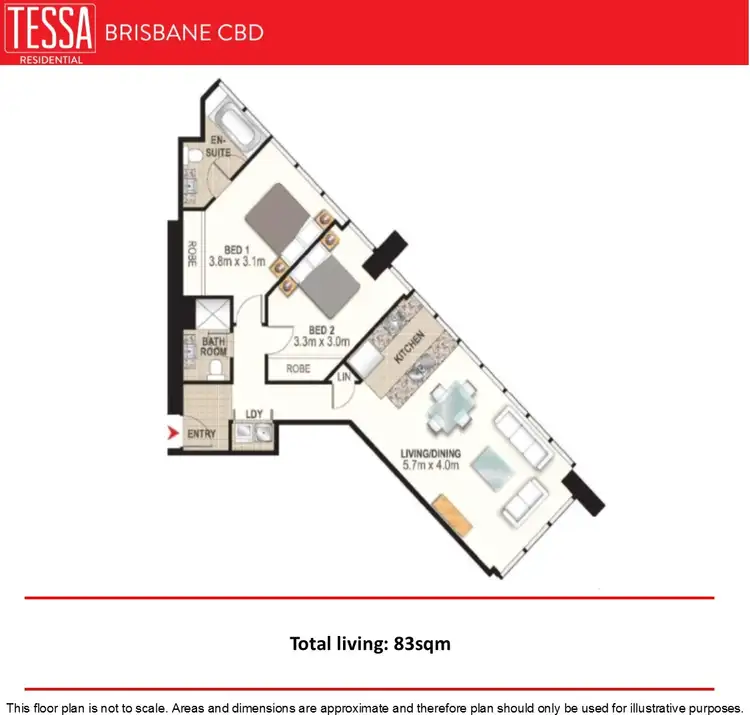 Floorplan of Homely apartment listing, 4604/501 Adelaide Street, Brisbane City QLD 4000
