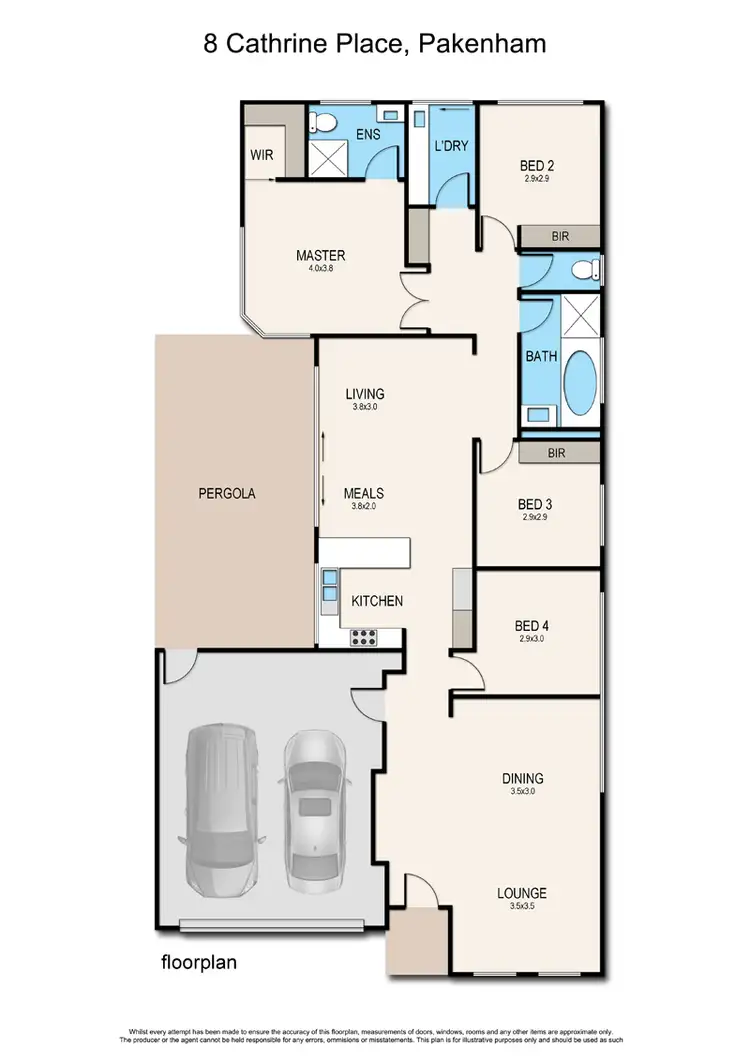 Floorplan of Homely house listing, 8 Catherine Place, Pakenham VIC 3810