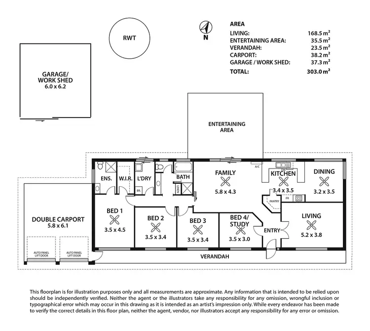 Floorplan of Homely house listing, 1 Elsie Drive, Strathalbyn SA 5255