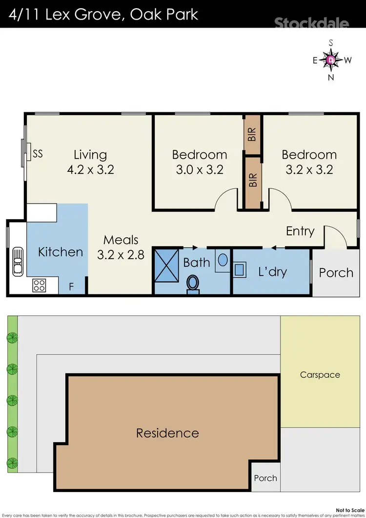 Floorplan of Homely unit listing, 4/11 Lex Grove, Oak Park VIC 3046