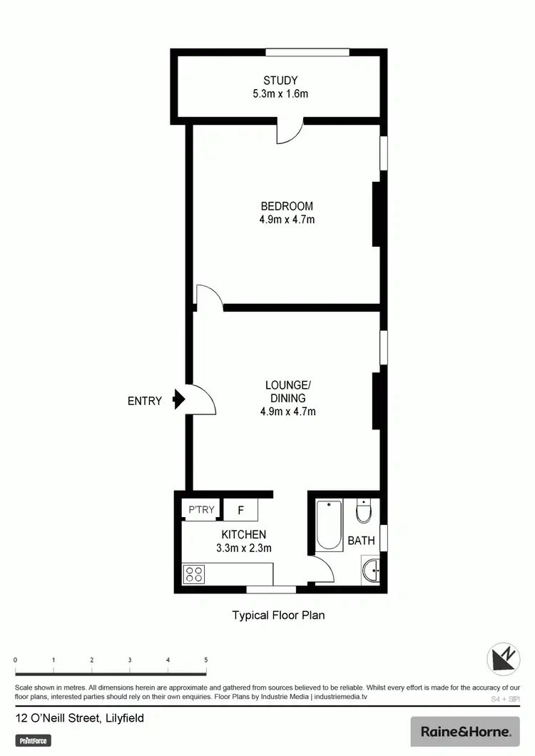 Floorplan of Homely block of units listing, 12 O'Neill Street, Lilyfield NSW 2040