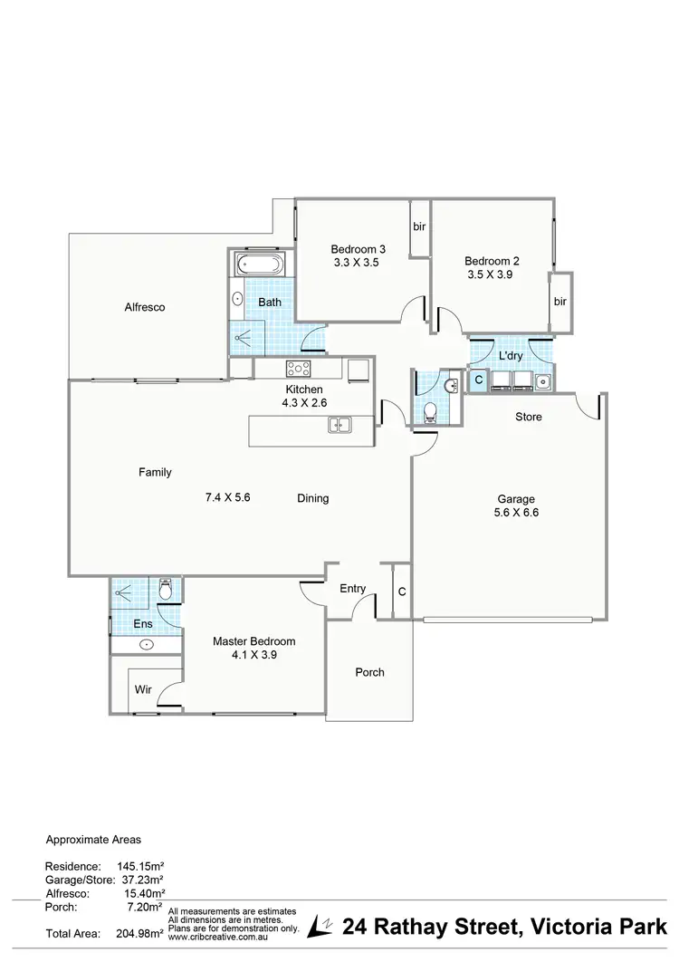 Floorplan of Homely house listing, 24 Rathay Street, Victoria Park WA 6100