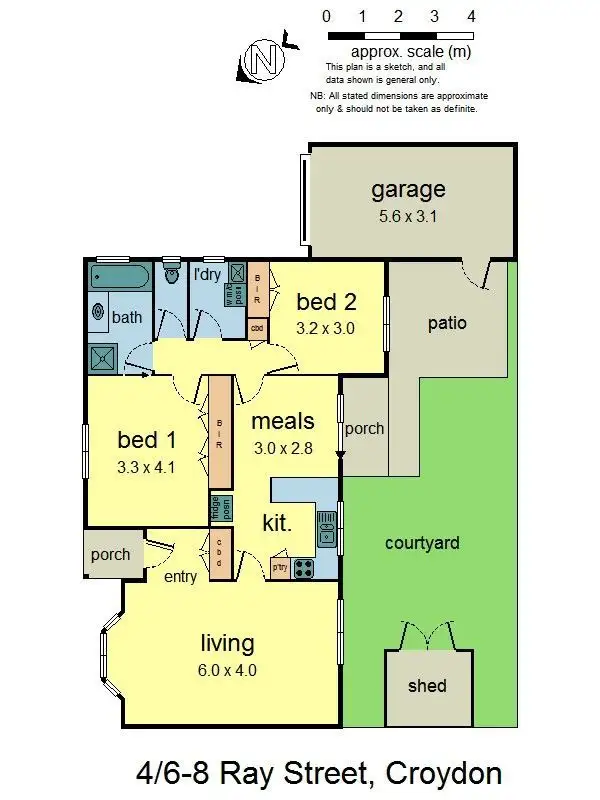 Floorplan of Homely unit listing, 4/6-8 Ray Street, Croydon VIC 3136