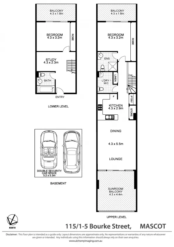 Floorplan of Homely apartment listing, 115/1-5 Bourke Street, Mascot NSW 2020