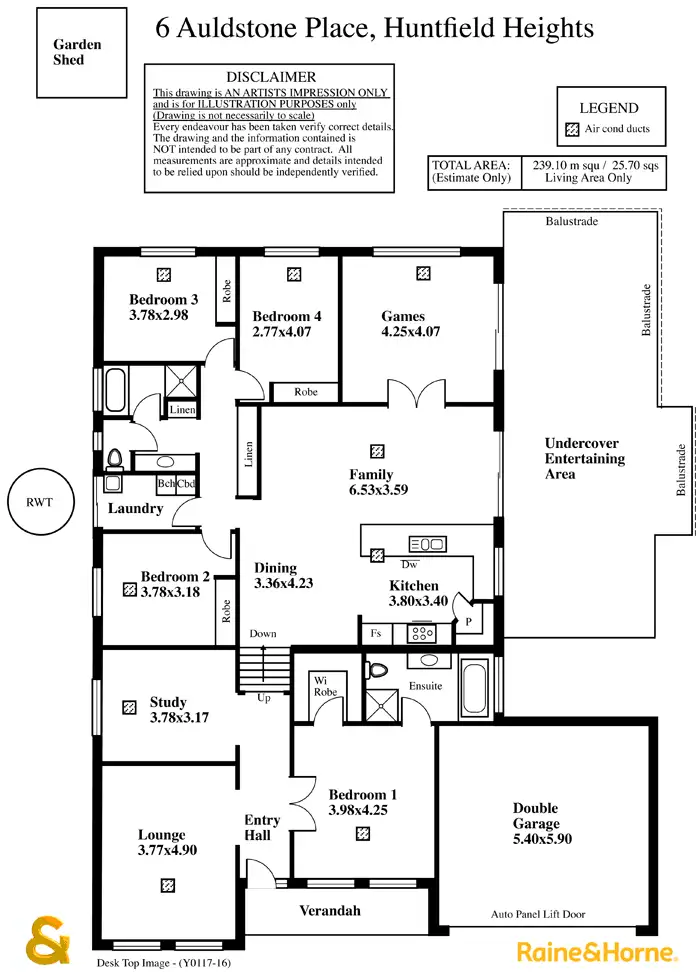 Floorplan of Homely house listing, 6 Auldstone Place, Huntfield Heights SA 5163