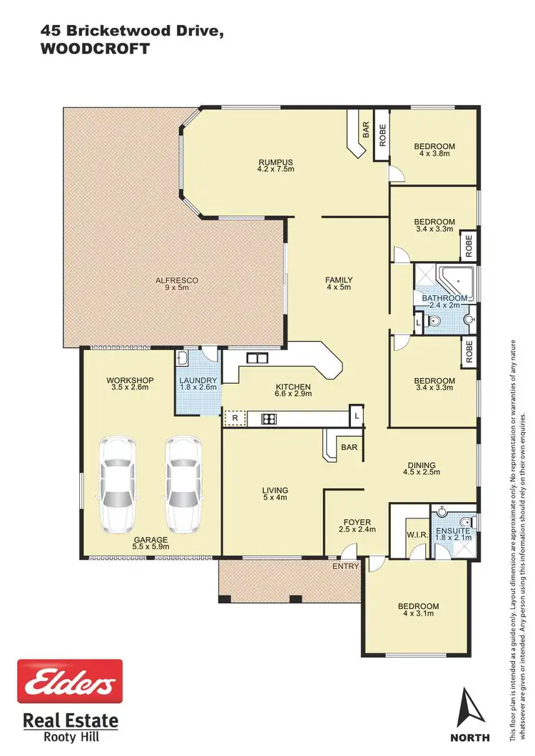 Floorplan of Homely house listing, 45 Bricketwood Drive, Woodcroft NSW 2767