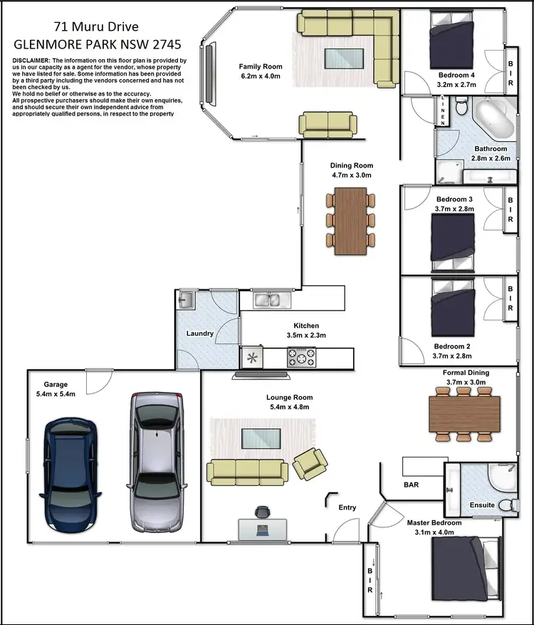 Floorplan of Homely house listing, 71 Muru Drive, Glenmore Park NSW 2745
