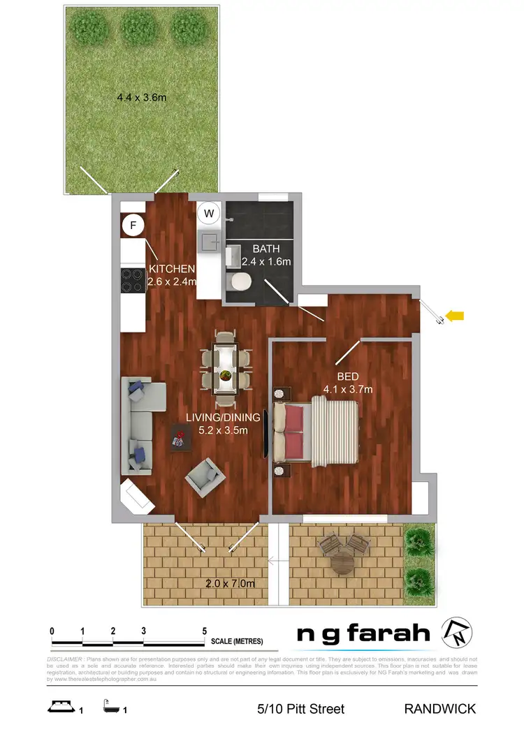Floorplan of Homely unit listing, 5/10 Pitt Street, Randwick NSW 2031