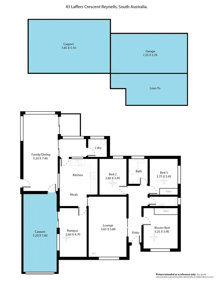 Floorplan of Homely house listing, 43 Laffers Crescent, Reynella SA 5161