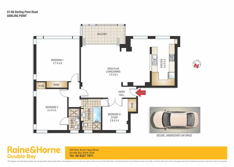 Floorplan of Homely apartment listing, 81/66 Darling Point Road, Darling Point NSW 2027