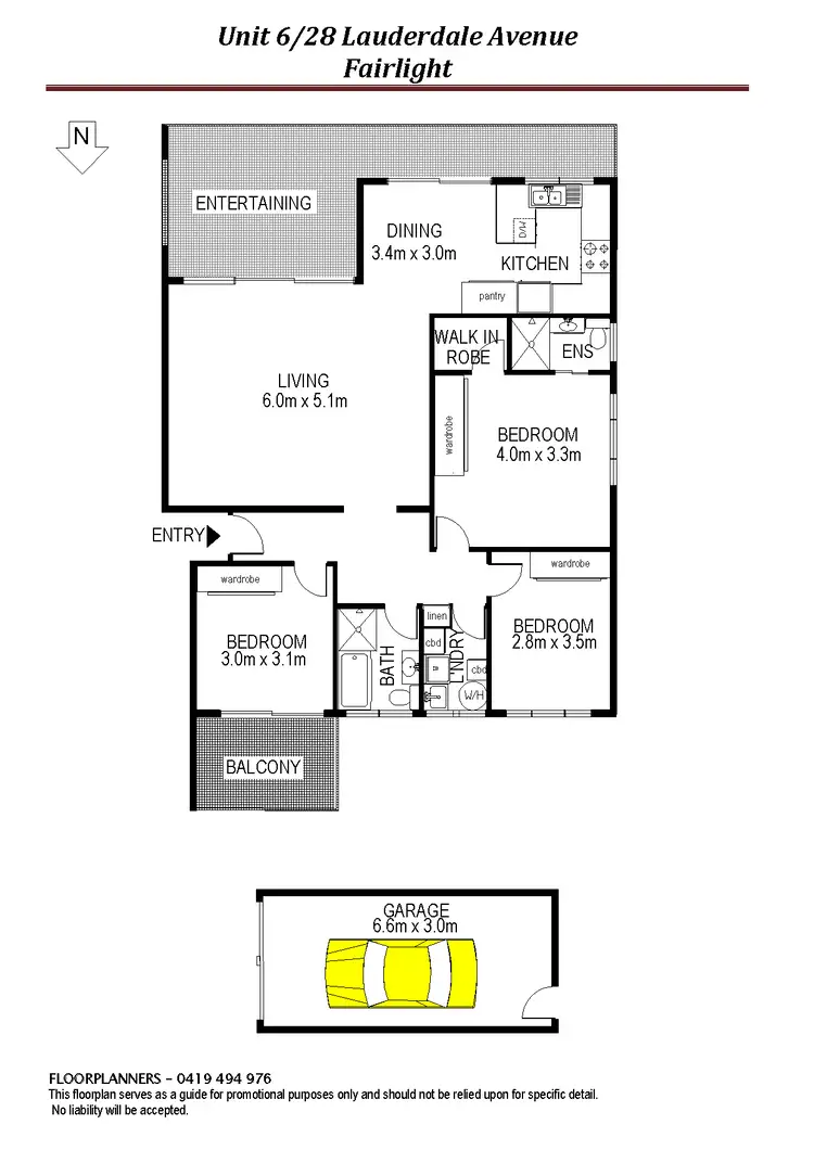 Floorplan of Homely apartment listing, 6/28 Lauderdale Ave, Fairlight NSW 2094