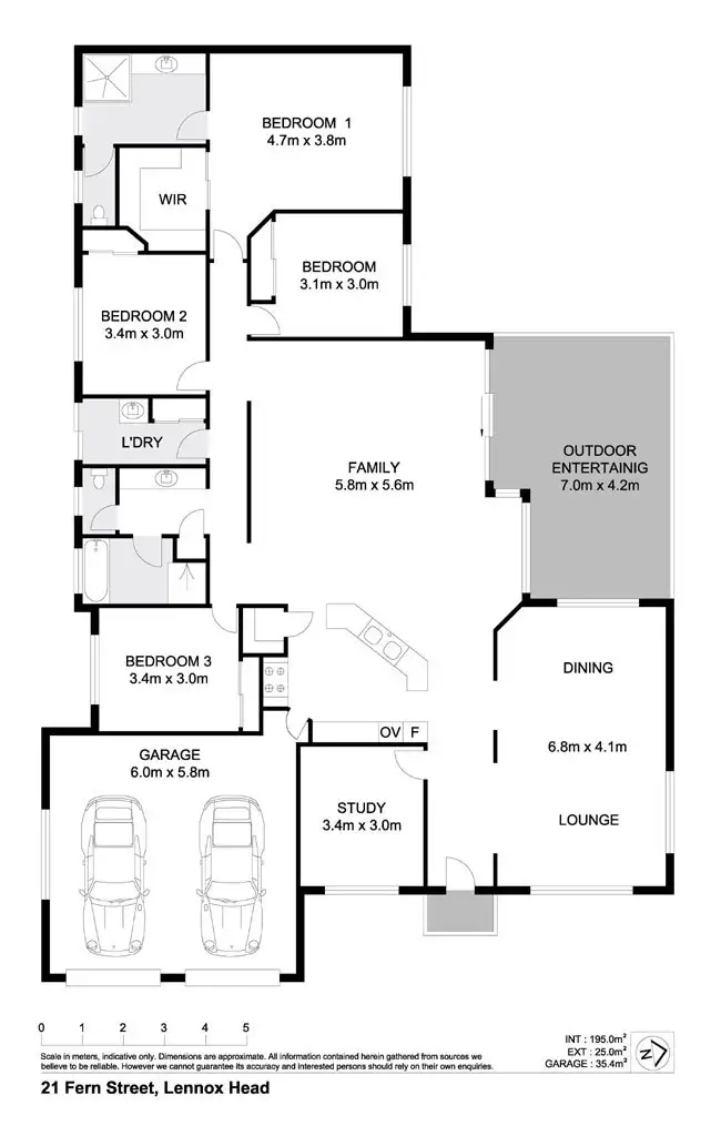 Floorplan of Homely house listing, 21 Fern Street, Lennox Head NSW 2478