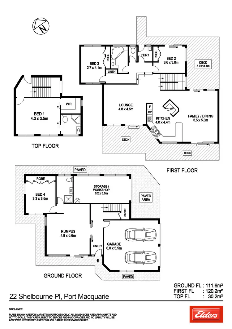 Floorplan of Homely house listing, 22 Shelbourne Place, Port Macquarie NSW 2444