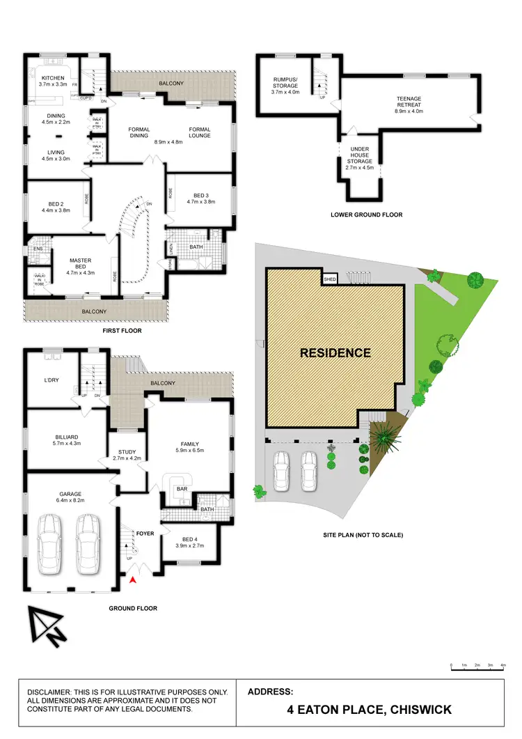 Floorplan of Homely house listing, 4 Eaton Place, Chiswick NSW 2046