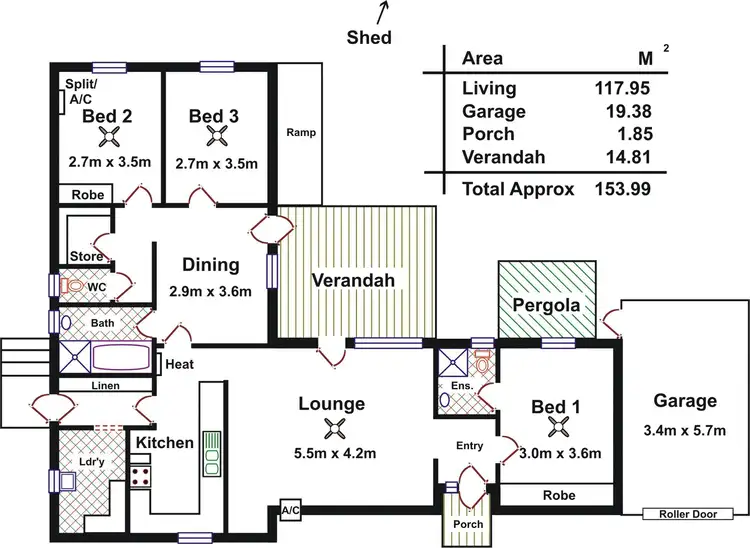 Floorplan of Homely house listing, 22 Minorca Crescent, Hackham West SA 5163