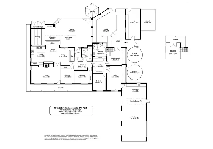 Floorplan of Homely house listing, 11 Websters Road, Leslie Vale TAS 7054