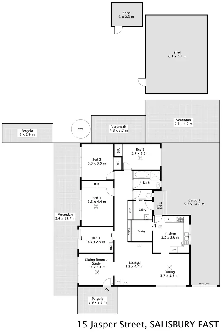 Floorplan of Homely house listing, 15 Jasper Street, Salisbury East SA 5109