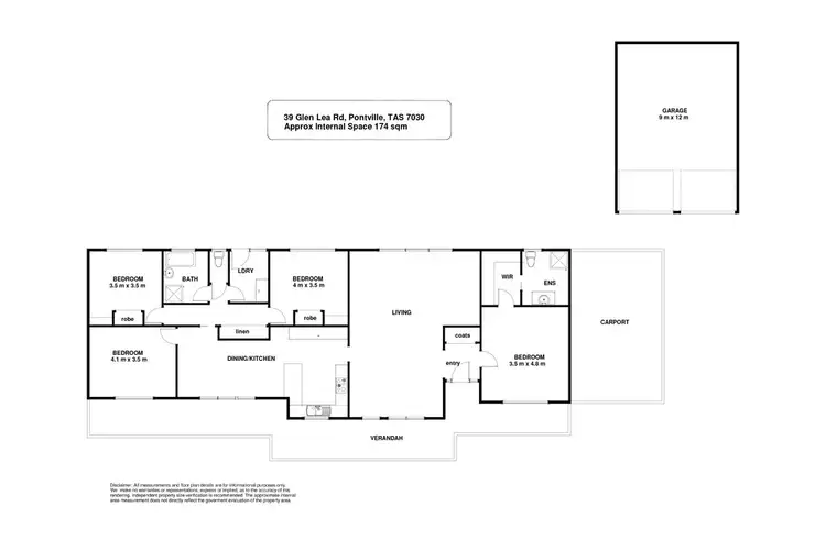 Floorplan of Homely house listing, 39 Glen Lea Road, Pontville TAS 7030
