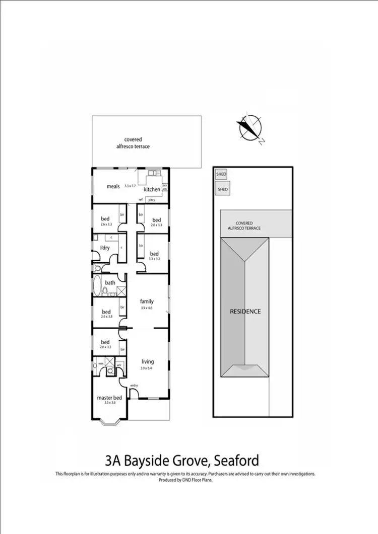 Floorplan of Homely house listing, 3a Bayside Grove, Seaford VIC 3198