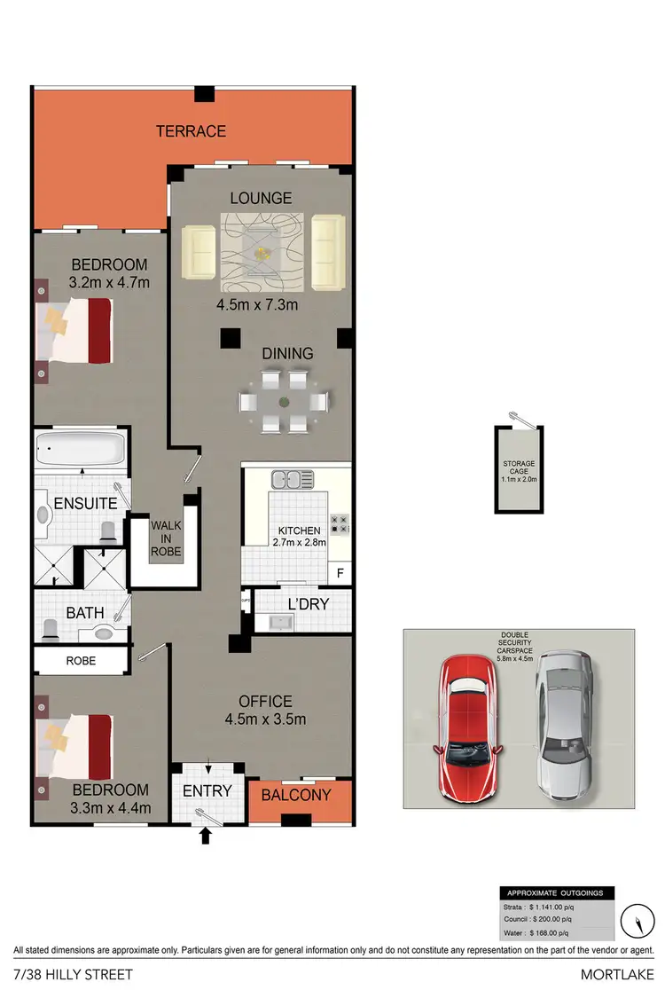 Floorplan of Homely apartment listing, 7/38 Hilly Street, Mortlake NSW 2137